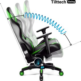 Fotel dla graczy Diablo X-Horn 2.0 Normal Size czarno-zielony