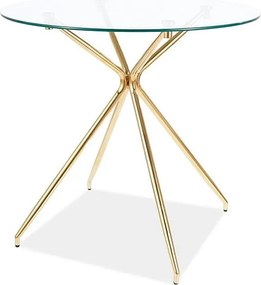 Stół okrągły AZALIA 80x80 złoty