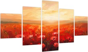 Obraz - Pole maków (125x70 cm)