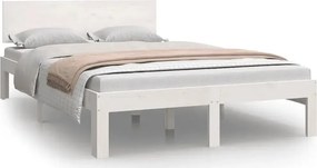 Białe łóżko z drewna sosnowego 120x200 C7-K64