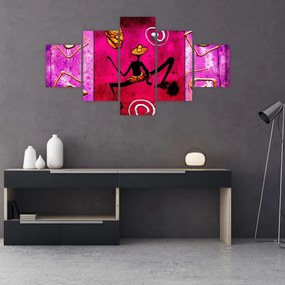 Obraz historycznego muralu (125x70 cm)