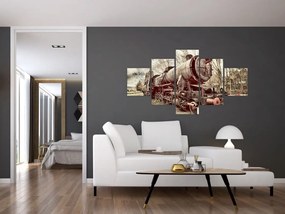 Historyczny wizerunek lokomotywy (125x70 cm)
