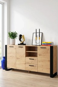 Długa komoda dąb artisan N3-E57