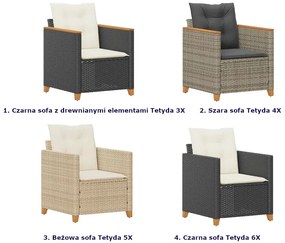 Fotel ogrodowy z poduszkami - Molag 6X