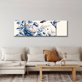 Obraz - Kolibry nad kwiatem (170x50 cm)