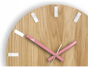 Zegar na ścianę nowoczesny drewniany z cichym mechanizmem okrągły solidny