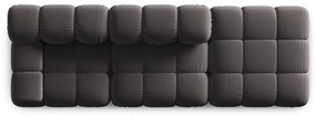 Ciemnoszara aksamitna sofa 282 cm Bellis – Micadoni Home