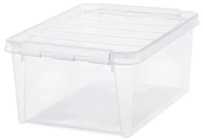 Pudełko SmartStore Classic z białymi klipsami, 14 l, 14 l
