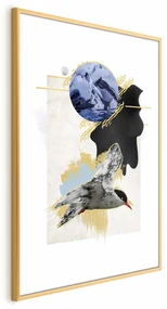 Plakat Rybitwa antarktyczna 21x30 cm z ramą złotą bez marginesu ARTGEIST B