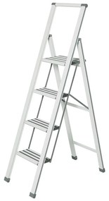 Biała drabina składana Wenko Ladder, wys. 153 cm