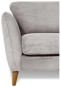 Jasnoszara sztruksowa sofa 206 cm Paris – Scandic