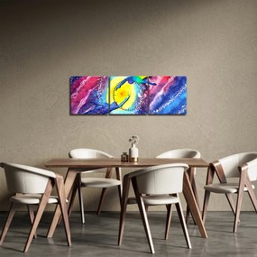 Obraz - Dotyk (z zegarem) (90x30 cm)