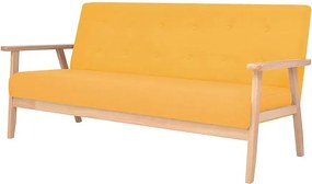 3-osobowa żółta sofa retro D9-W41