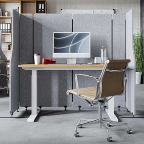 Ścianka działowa akustyczna Sadie, kolor Moon Dust, rozmiar 280/145 cm