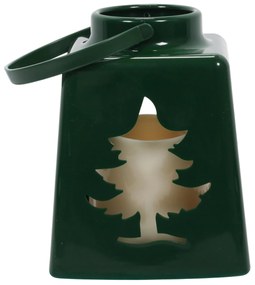 Świąteczny lampion ze świecą LED, 14 cm