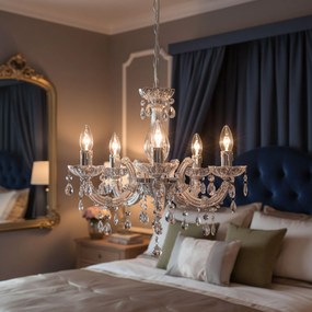 LAMPA SUFITOWA WISZĄCA EBT003-5CP GREY