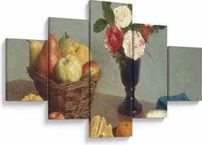 Obraz - Henri Fantin-Latour, Still  Life, reprodukcje (125x70 cm)