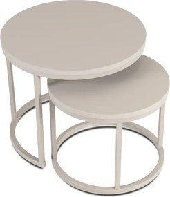 Zestaw Stolików Kawowych NELLY 43 cm/53 cm Kaszmir Nowoczesny