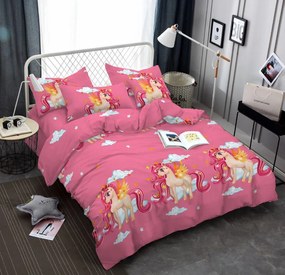 PrzytulneMieszkanie.pl PrzytulneMieszkanie.pl Dziecięca pościel KONIK różowa Rozmiar pościeli: 2 szt 70 x 80 cm | 160 x 200 cm
