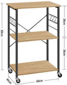 Mobilna szafka kuchenna dąb sonoma - Desik