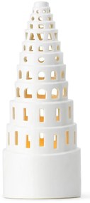 Biały ceramiczny świecznik świąteczny Kähler Design Lighthouse, ø 9 cm