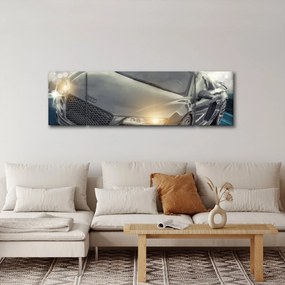 Obraz samochodu Audi - szary (170x50 cm)