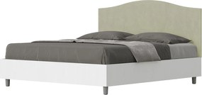 Łóżko bez stelaża 160x190 konstrukcja Frassino biała zagłówek microfibra Zielony Grace