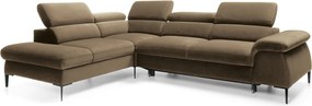Masseno Narożnik MESTO z funkcją spania i pojemnikiem na pościel Narozniki L, Rozkładana sofa - Zielony, VOGUE 10