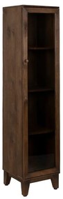 Brązowa witryna z litego drewna mango 40x180x40 cm Ravi – Ixia