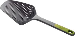 Durszlak Scoop Plus Joseph Joseph z nylonu odpornego na ciepło z antypoślizgową rączką i wbudowanymi haczykami - Zielony