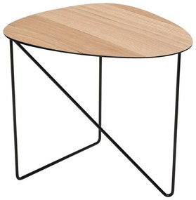 Metalowy stolik w naturalnym kolorze 44x50 cm Curve L Wood – LIND DNA