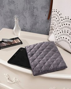 Etui na tablet Velvet kolor szary tkanina połyskliwa, welwetowa