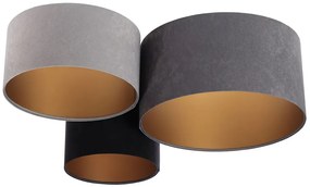 Welurowy potrójny plafon glamour - EXX47-Oviero