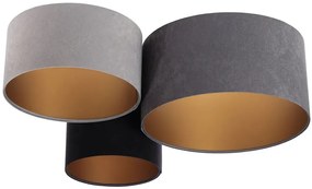 Welurowy potrójny plafon glamour T4-S80