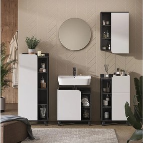 Zestaw mebli łazienkowych antracyt/biały 60x35x65 karen