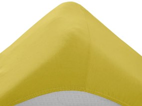 PrzytulneMieszkanie.pl Jersey prześcieradło dziecięce żółte 70x140 cm