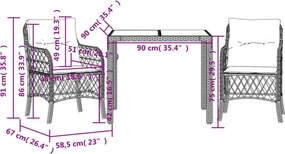 Zestaw ogrodowy z eleganckimi poduszkami w kolorze czarnym M1-T37