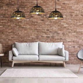 Lampa wisząca LISA BLACK 3xE27, potrójna, czarna