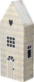 Dekoracja Snow House 19cm white grey
