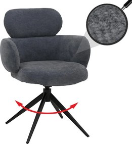 Krzesło do jadalni MCW-O77,  szaro-niebieskie