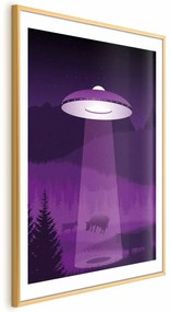 Plakat Ufo 21x30 cm z ramą złotą z marginesem ARTGEIST B
