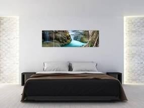 Obraz - Rzeka z wodospadami (170x50 cm)