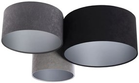 Trójkolorowa plafoniada ze srebrnym wnętrzem abażura - EXX45-Nerox