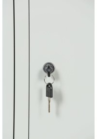 Szafka ubraniowa z ławką, 2-drzwiowa, 1875 x 600 x 500/800 mm, zamek cylindryczny, drzwi niebieskie