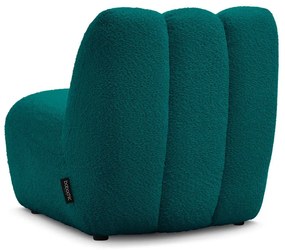 Turkusowy fotel z materiału bouclé Janissaire – Bobochic Paris