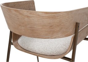 Tapicerowane fotele jadalniane zestaw z podłokietnikami 2 szt. w naturalnym kolorze Naia – MOME