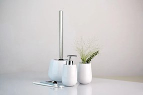 Pojemnik na szczotkę MALTA WHITE + szczotka WC, WENKO