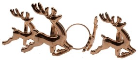 Metalowy zestaw pierścieni na serwetki 4 szt. Deer – Dakls