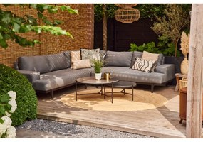 Szara sofa ogrodowa (lewostronna) Lucas − Hartman