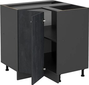 Szafka narożna czarny beton 75.6x60x81.6 r-line